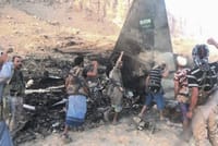 The Saudi F-15 after being shot down