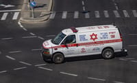 Magen David Adom ambulance at the scene