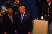 Donald Trump addresses the UN General Assembly