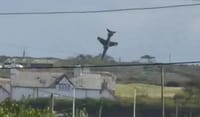 The aircraft moments before impact with the ground