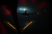 The Rockwell B-1 Lancer strategic bomber in the Middle East