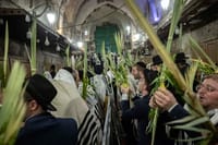 Tefillah on the first day of Chol Hamoed Sukkos in the Old City of Jerusalem