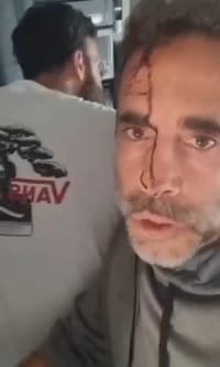 Footage from the aircraft