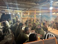 Haredi soldiers on the border during Sukkos