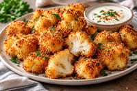 Crispy cauliflower nuggets