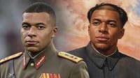 French footballer Kylian Mbappé and Chinese leader Mao Zedong