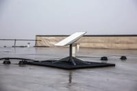 A Starlink satellite dish owned by Musk's company