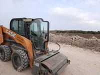 Heavy machinery used in the road-building attempt