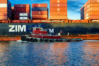 A Zim container ship