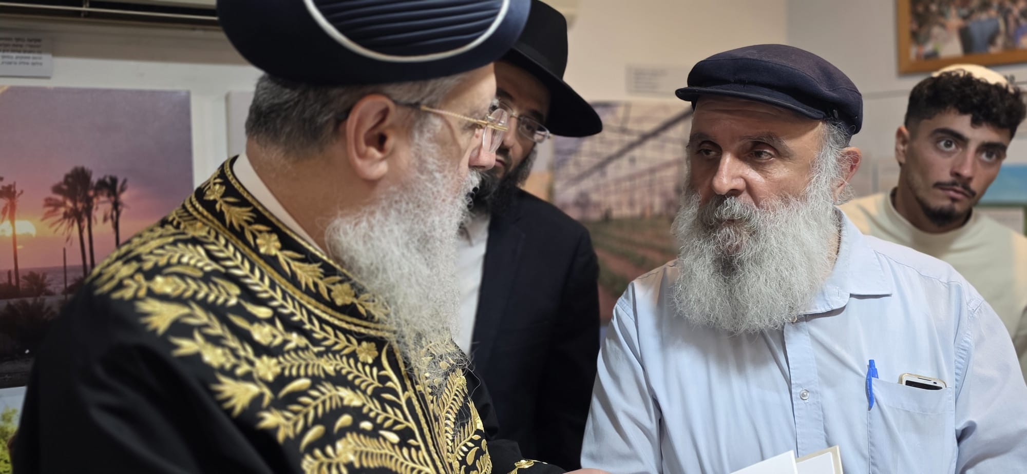 Rabbi David Yosef at the Gush Katif museum