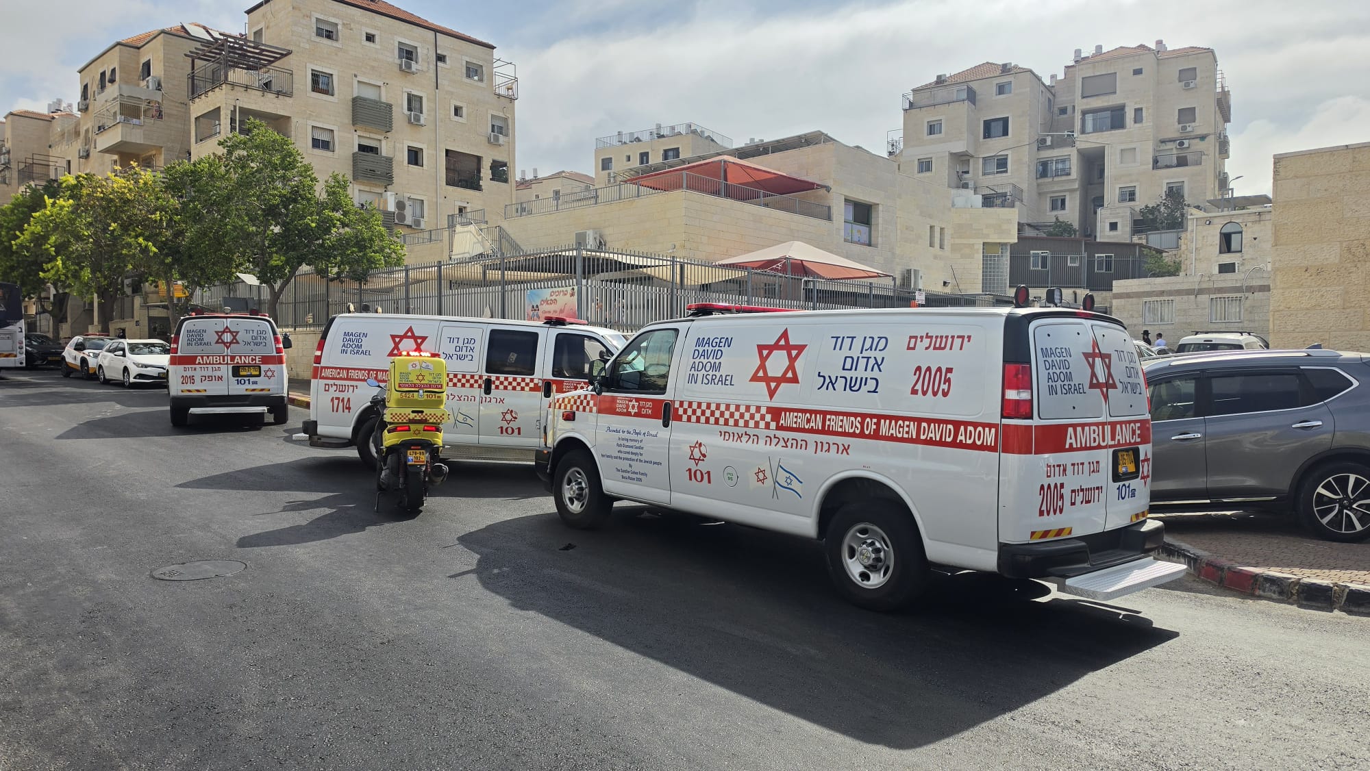 The scene in Beitar Illit