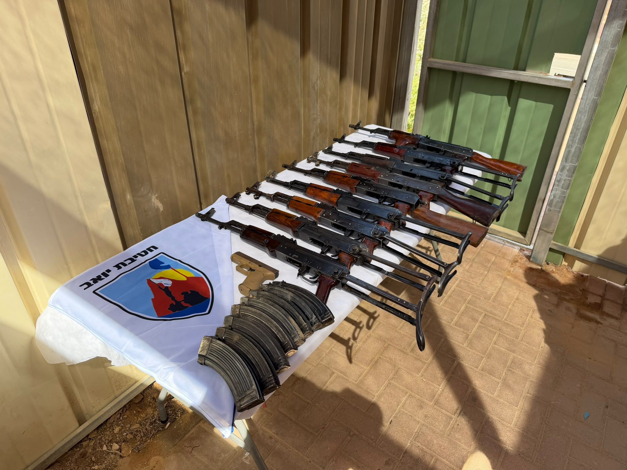 The weapons cache seized from the drone