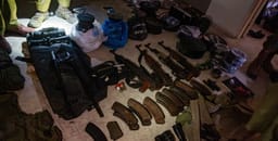 The captured weapons
