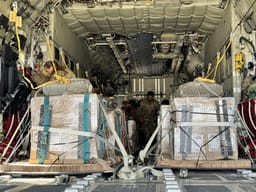 Humanitarian aid from Jordan. Destination: Northern Gaza Strip.