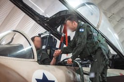 IDF pilots after returning to base.