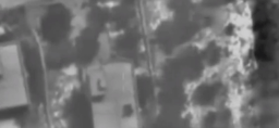 Drone spotting the target site, just before the air strike.