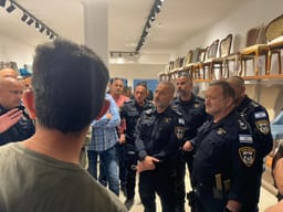 Israel Police senior officers at a situational post-attack assessment.