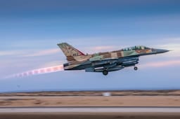Israeli fighter plane. Illustration.