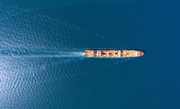 Container ship. Illustration.