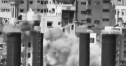 Striking Hamas targets.