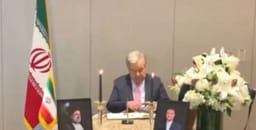Paying his respects to Raisi: UN-Secretary General Antonio Guterres.