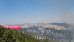 Putting out fire in Birya area.