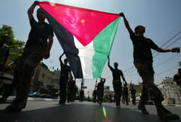 A Palestinian militant from the Al-Aqsa Martyr's Brigade, Gaza City