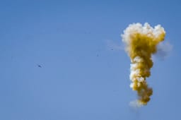 Intercepting Hezbollah rockets. Illustration.
