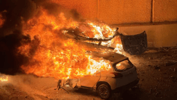 Scene of the car crash