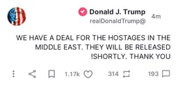 Incoming President Donal Trump