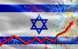 Israel's economic growth on financial graph
