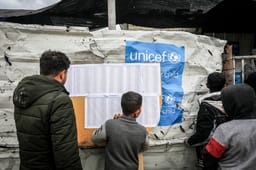 Aid sent to Palestinians.