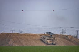 IDF tank near Gaza Strip.