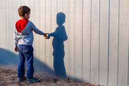 Boy and his shadow