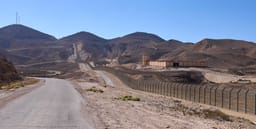 Restricted military zone along the border between Israel and Egypt 
