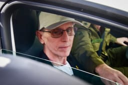 Released Israeli hostage Ohad Ben Ami seen after leaving the hospital, arriving with his family to an apartment his family is renting n Tel Aviv, February 13, 2025