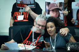 Niva Wenkert, mother of Israeli hostage Omer Wenkert attends a Finance committee meeting at the Knesset, the Israeli parliament on September 16, 2024. 
