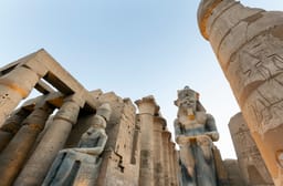 Beautiful view of ancient Luxor Temple, on April 30, 2024, in Luxor, Egypt 
