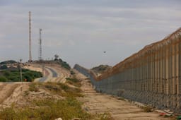 View of the border fence between Israel and the Gaza Strip, in southern Israel, on November 28, 2024