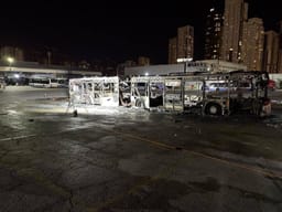 Shocking scene of the bus bombing