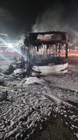 Shocking scene of the bus bombing