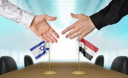 Israel and Egypt diplomats agreeing on a deal 