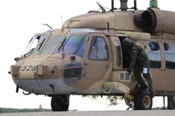 Eli Sharabi in an IAF helicopter