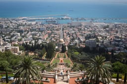 View of Haifa from the Bahai Gardens