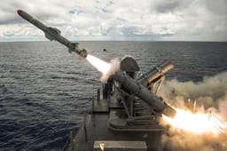 Missile firing. Illustration.