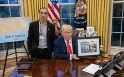 Trump with released hostage Eli Sharabi