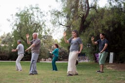 Healthy people in a park in Jerusalem, Israel