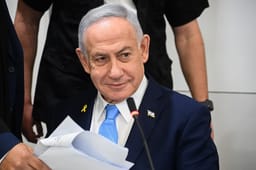 Reason to smile? Prime Minister Benjamin Netanyahu