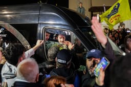 Released hostage Omer Shem Tov returning to her home in Herzliya, March 1, 2025