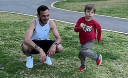 Liam and his father Doron Hess